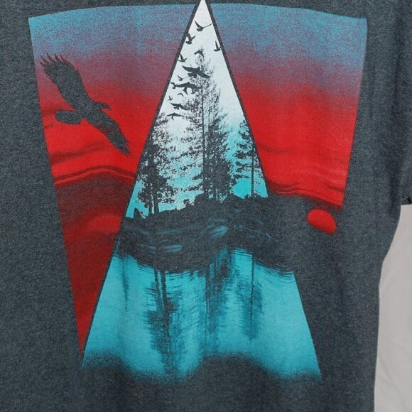 Tony Hawk Illuminati Mens Dark Gray shirt Large Excellent Condition!! graphic - Picture 2 of 4